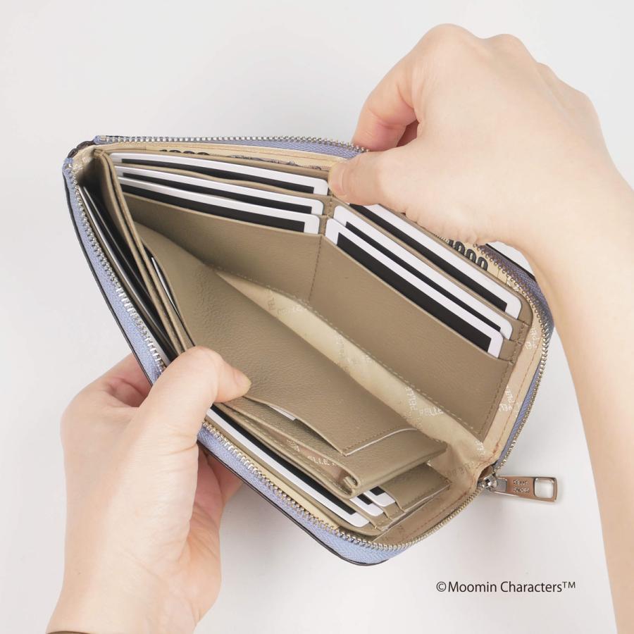 PELLE BORSA（ペレボルサ） ムーミン 長財布 本革 L字ファスナー