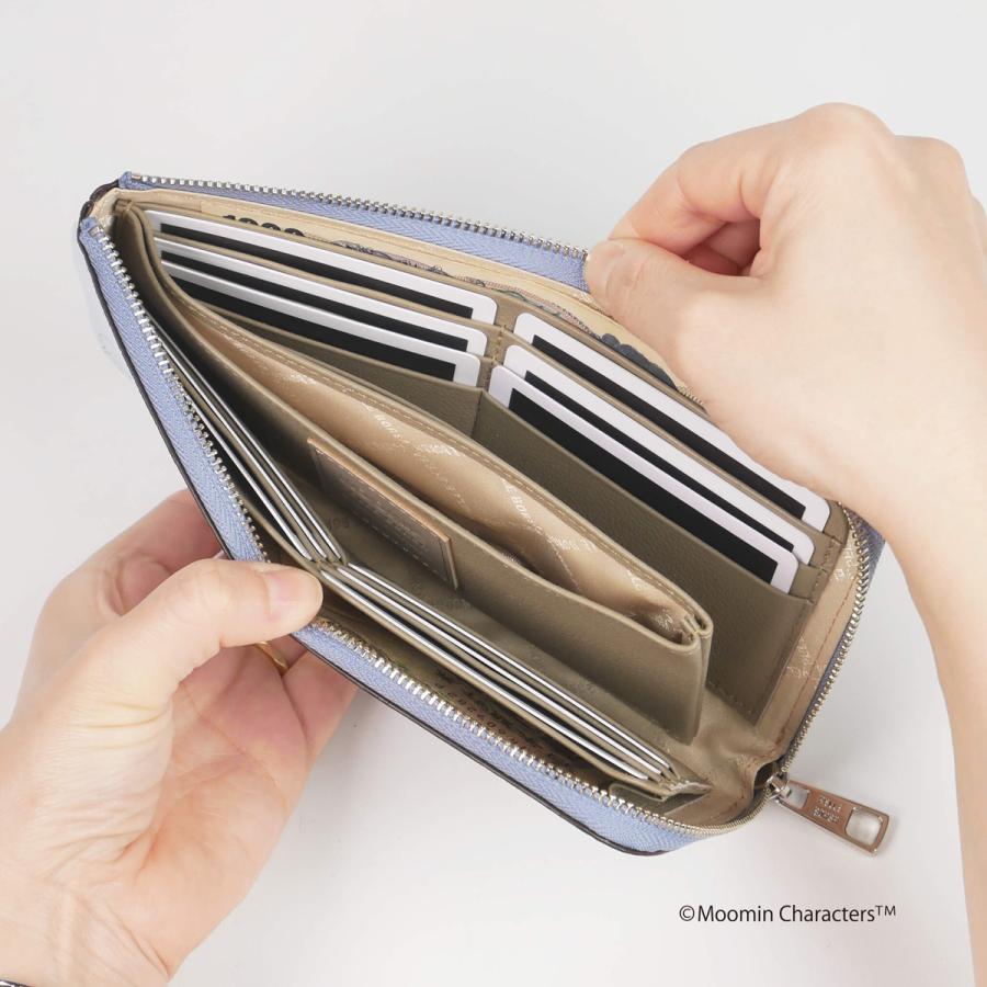 PELLE BORSA(ペレボルサ) 長財布美品  - トープ L字ファスナー/ムーミンコラボ レザー ムーミン×ペレボルサ」コラボ第2弾！リトルミイの新作ウォレットを9月