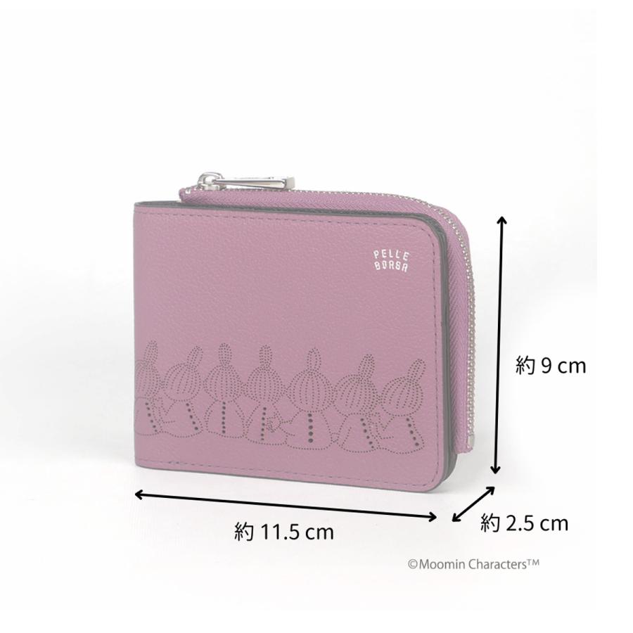 PELLE BORSA（ペレボルサ） ムーミン 財布 二つ折り 本革 スナフキン