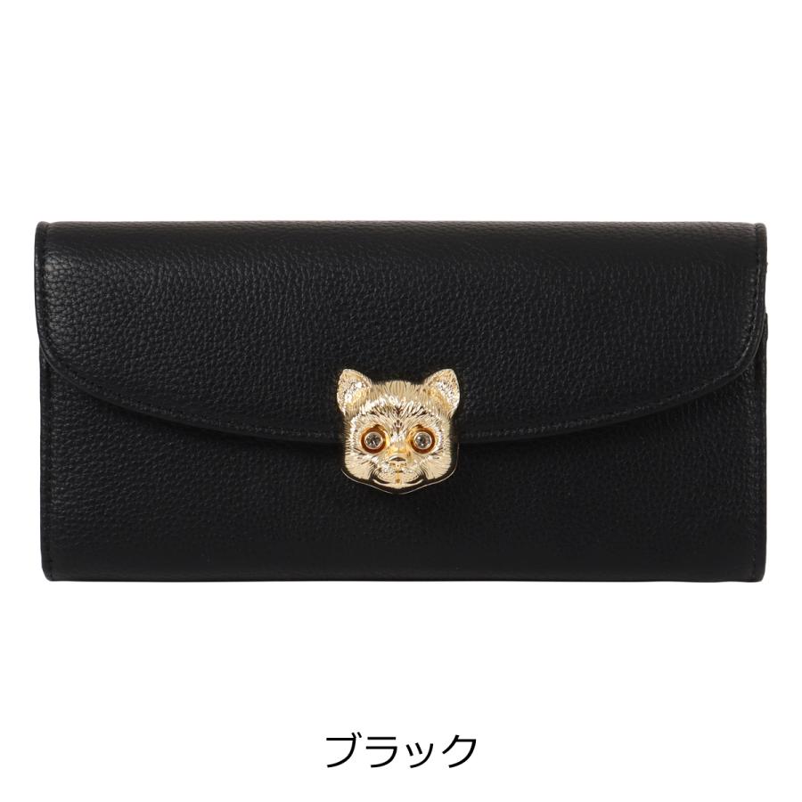 PAUL&JOE（ポール＆ジョー） アクセソワ 長財布 かぶせ 猫 3D CAT FACE