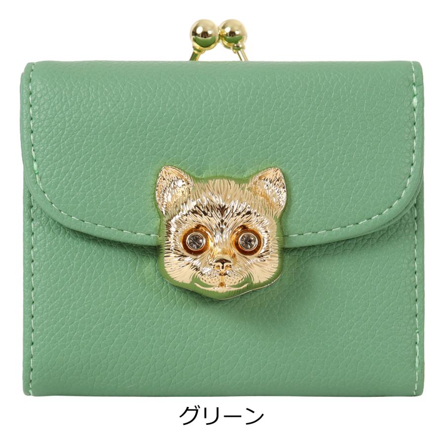PAUL & JOE 猫顔プリント三つ折り財布 PAUL&JOE（ポール＆ジョー） アクセソワ 三つ折り財布 猫 がま口 財布