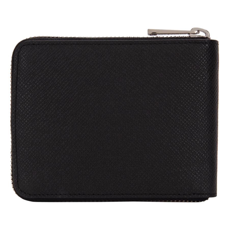 PATRICK COX 二つ折り財布 ラウンドジップ ブロックレザー 黒 新品 パトリックコックス 二つ折り財布 ミニ財布 ラウンドファスナー
