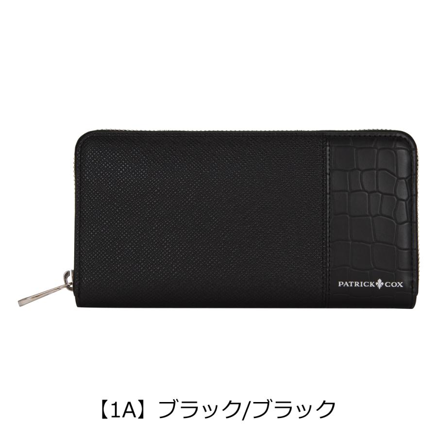 パトリックコックス ラウンドファスナー長財布 新品未使用 ブラック PATRICK COX（パトリックコックス） ラウンドファスナー長財布