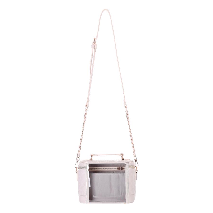 クリアバッグ 推し活バッグ バニティバッグ 合皮キルトバニティ2WAY