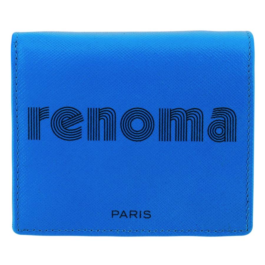 レノマ パリス 二つ折り財布 コーラル メンズ レディース Renoma Paris ミニ財布 本革 レザー Po10 サックスバーpaypayモール店 通販 Paypayモール