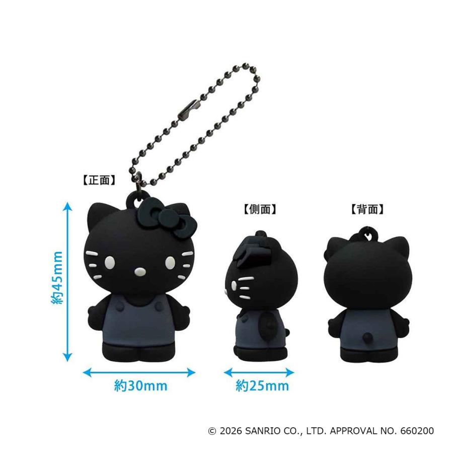 【新品】サンリオキャラクターズ モノクロキーホルダー 黒 sanrio（サンリオ） サンリオキャラクターズ モノクロ キーホルダー