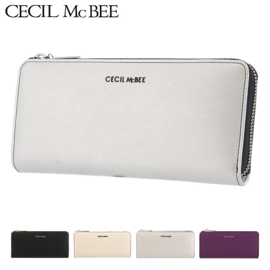 スーパーセール期間限定 セシルマクビー 長財布 ブランド かわいい シンプル Mcbee Cecil レディース661 ダブル L字ファスナー 長財布 カラー 62 パープル Psicanalise Sp Com Br