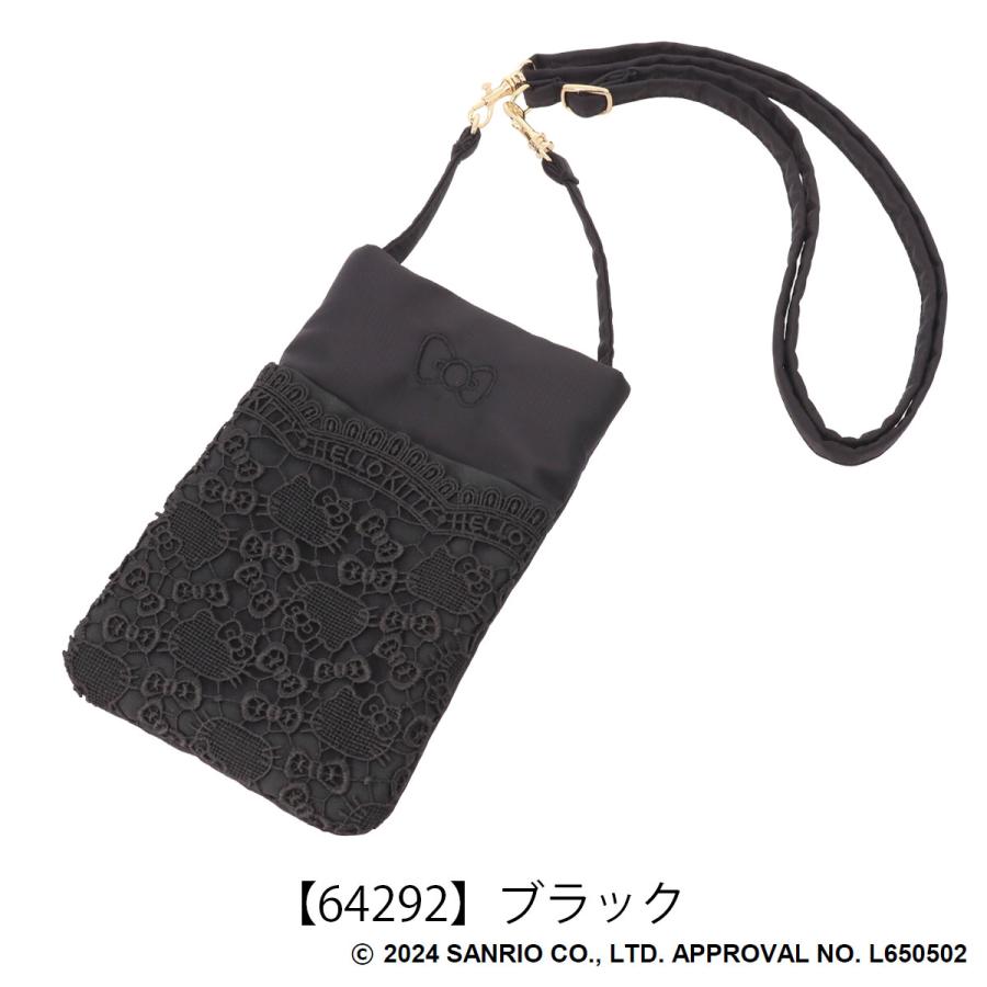 ハローキティーポーター　ポーチブラック HELLO KITTY x PORTER(ハローキティ x ポーター) 2WAY LONG WALLET