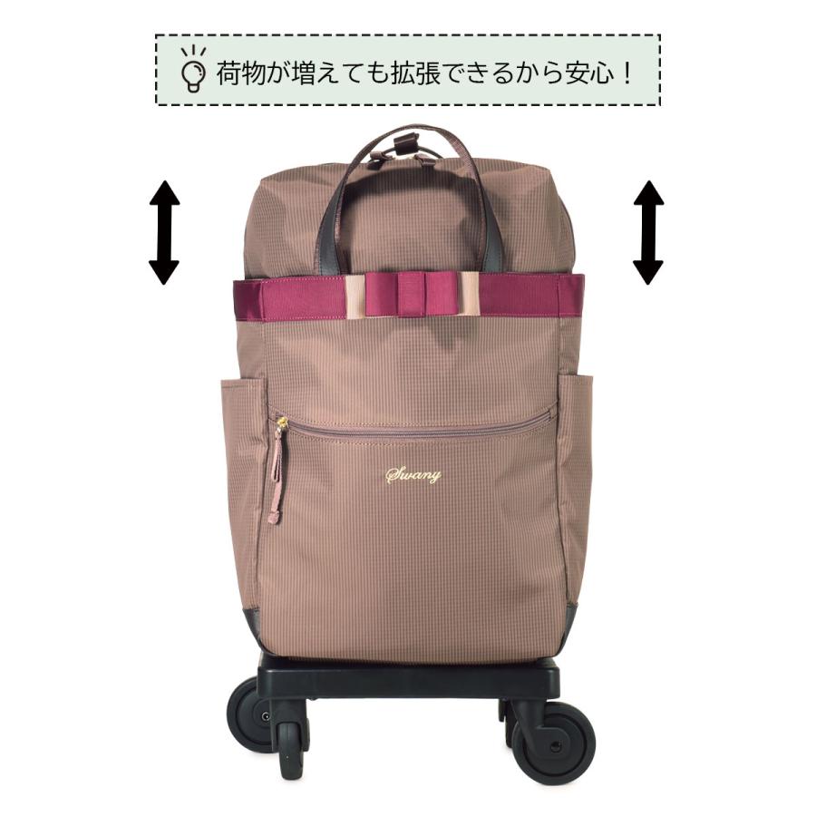 スワニー ショッピングカート 4輪 A4 撥水 機内持ち込み ルバンド D-640M18 SWANY ショッピングキャリー デイリーキャリーの画像