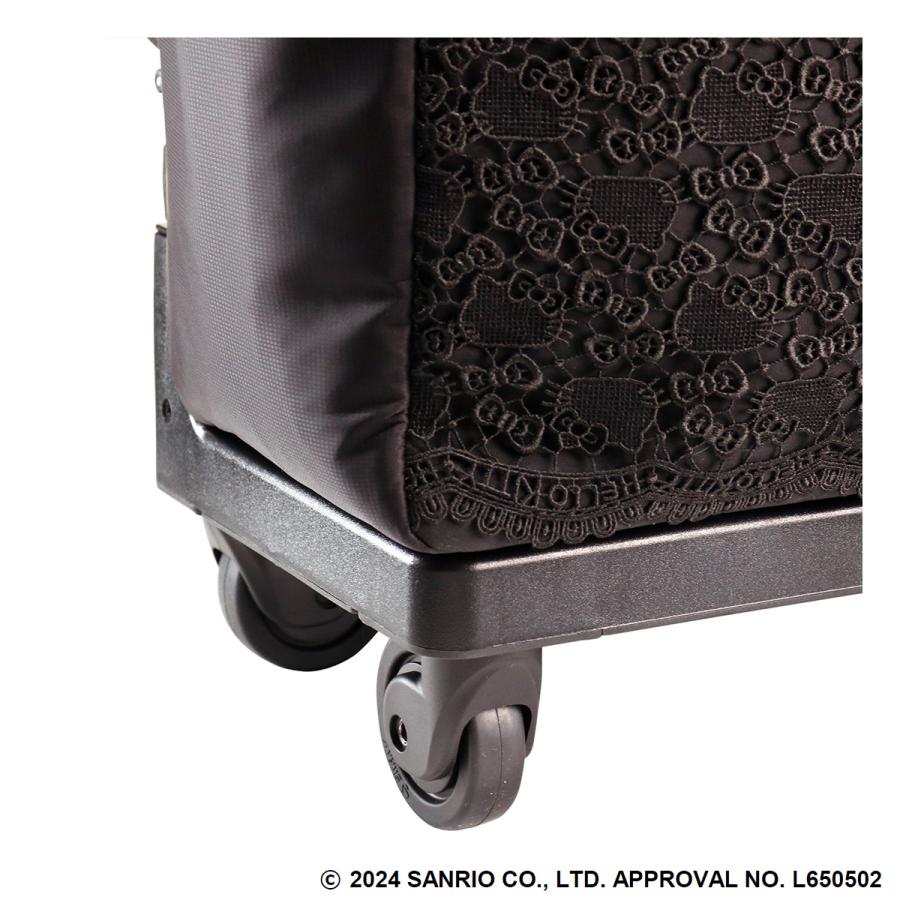 キティ　近沢レースコラボ　座面付き　SWANY ブラック キャリー　バッグ キティ 近沢レースコラボ 座面付き SWANY ブラック キャリー バッグ