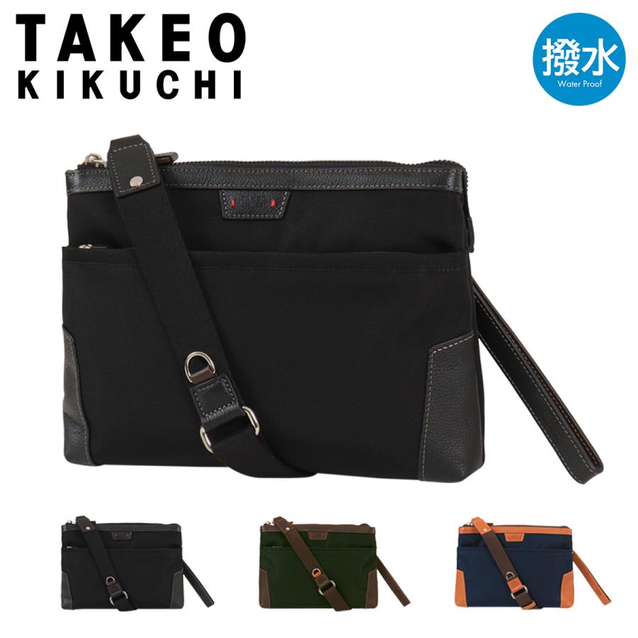 【レビュー投稿で+5％還元】タケオキクチ ショルダーバッグ クラッチバッグ セカンドバッグ 横型 薄型 サコッシュ 2way メンズ 715111 マーカス TAKEO KIKUCHI 撥水 薄め クリスマス_mp TAKEO KIKUCHI（タケオキクチ） ショルダーバッグ クラッチバッグ