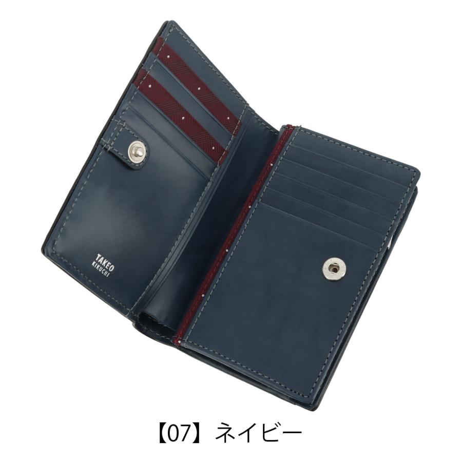 新品 タケオキクチ 牛革 二つ折り財布 ミドルウォレット　Ⓗ TAKEO KIKUCHI（タケオキクチ） 財布 二つ折り ミドルウォレット 二