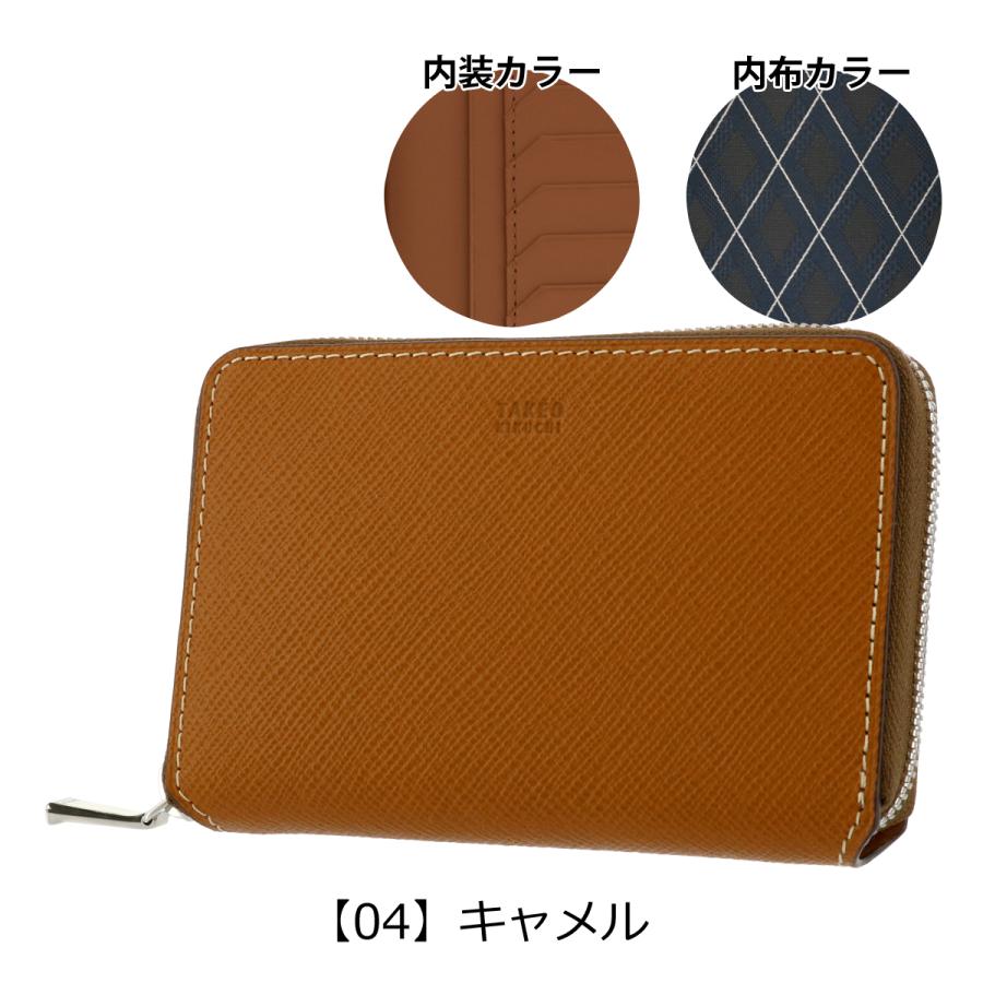 TAKEO KIKUCHI（タケオキクチ） 二つ折り財布 ラウンドファスナー 本革