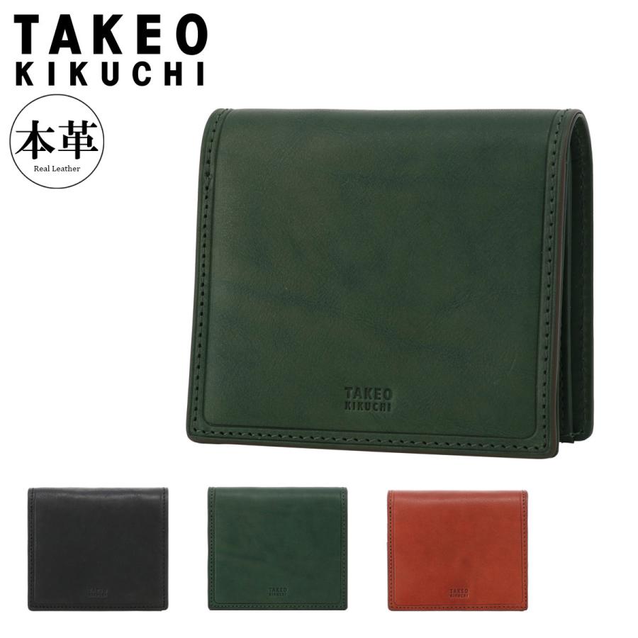 TAKEO KIKUCHI（タケオキクチ） 二つ折り財布 本革 メンズ コルティ