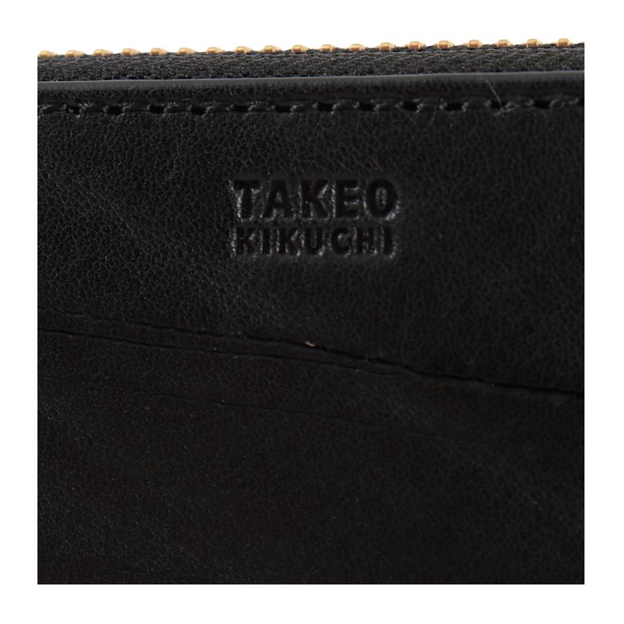 TAKEO KIKUCHI（タケオキクチ） 長財布 ラウンドファスナー 本革