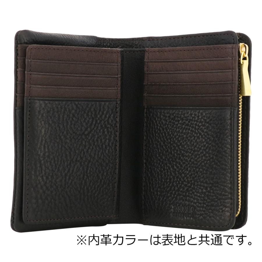 【新品】TAKEO KIKUCHI　二つ折り財布　牛革　黒　18,700円 TAKEO KIKUCHI（タケオキクチ） 財布 二つ折り 本革 761604 ソフィア