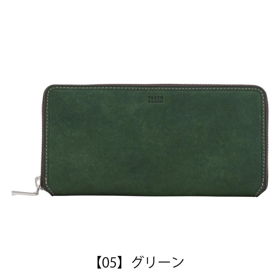 TAKEO KIKUCHI（タケオキクチ） 長財布 ラウンドファスナー 本革