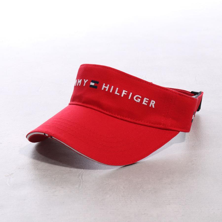 トミーヒルフィガー ゴルフ サンバイザー 帽子 THロゴ THMB90FF Tommy Hilfiger 定番 コットン サイズ調節可能 ゴルフ｜sacsbar｜02