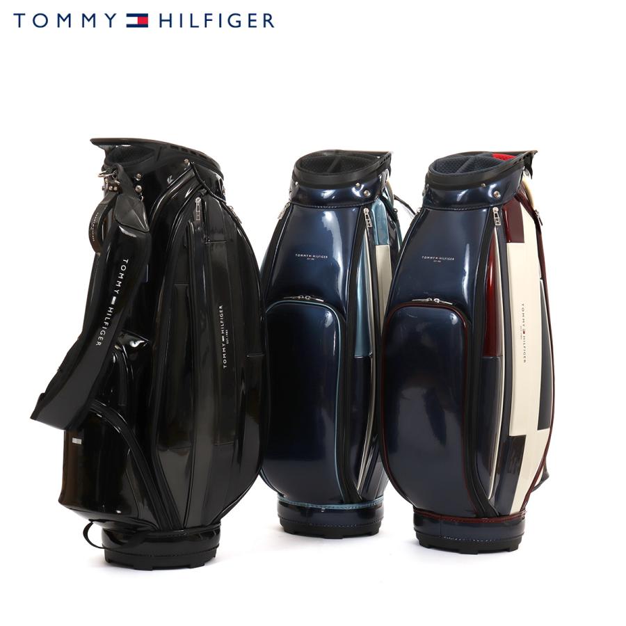 トミーヒルフィガーカート キャディバッグ thmg5fc1【9.0型】ブラック TOMMY HILFIGER GOLF（トミー ヒルフィガー ゴルフ） トミー