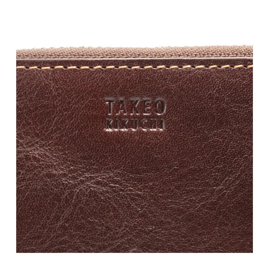 TAKEO KIKUCHI（タケオキクチ） 長財布 ラウンドファスナー 本革