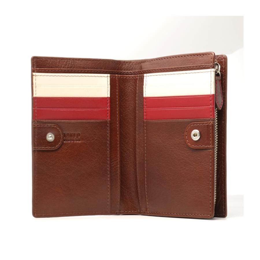 TAKEO KIKUCHI（タケオキクチ） ミドルウォレット 二つ折り財布 本革