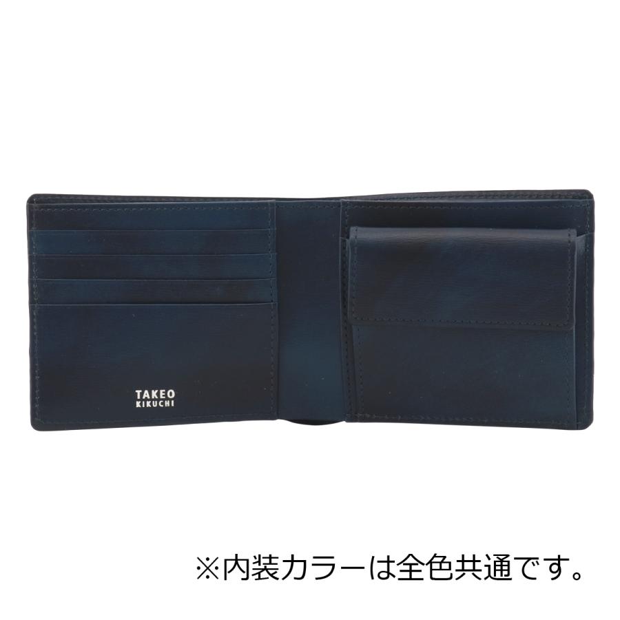 なちゃ TAKEO KIKUCHI タケオキクチ 二つ折り財布 本革 メンズ ルーナ