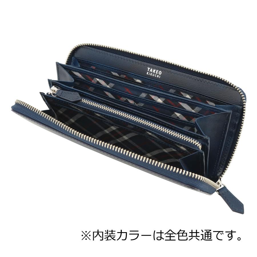 TAKEO KIKUCHI（タケオキクチ） 長財布 ラウンドファスナー 本革