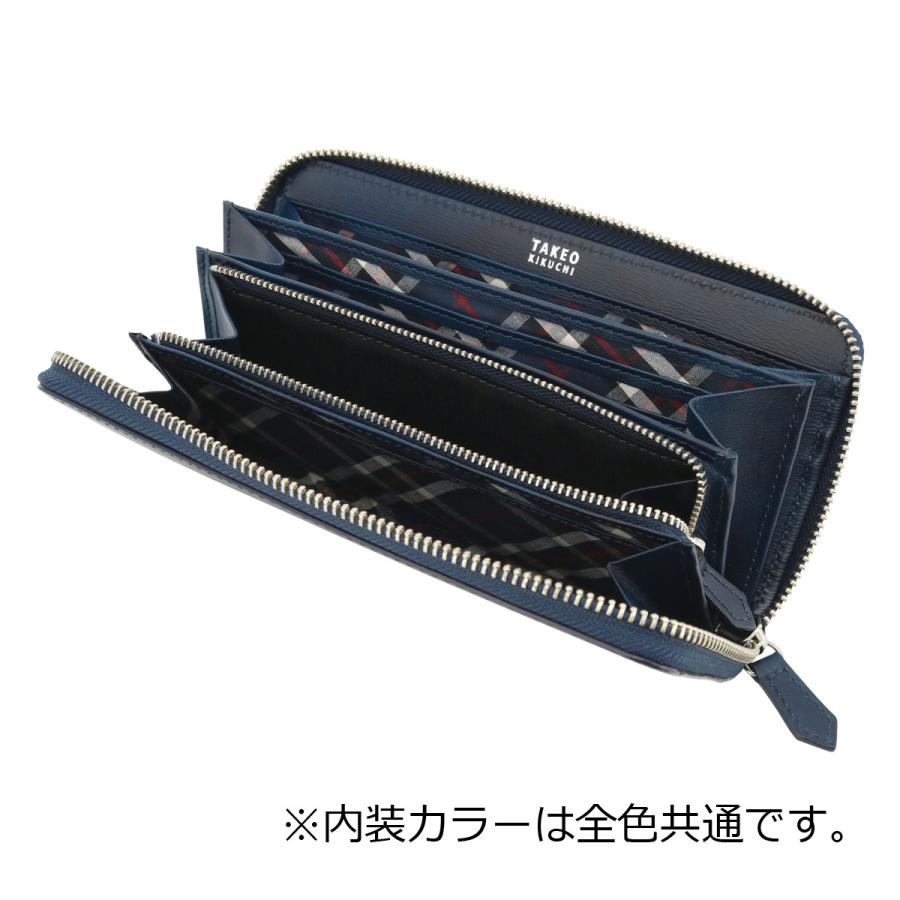 TAKEO KIKUCHI（タケオキクチ） 長財布 ラウンドファスナー 本革