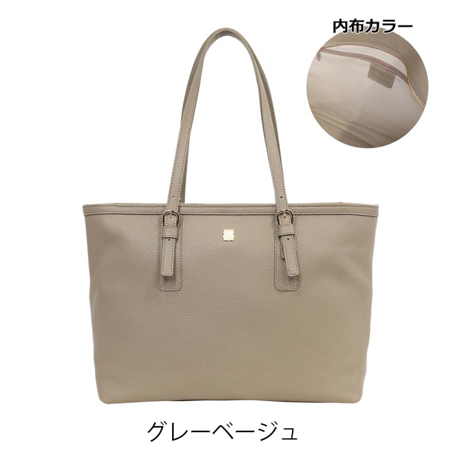 未使用☆エフィー　efffy　本革トートバッグ　ビジネスバッグ　グレーベージュ efffy エフィー トートバッグ A4 レディースCRG1-05 | 日本製 綿
