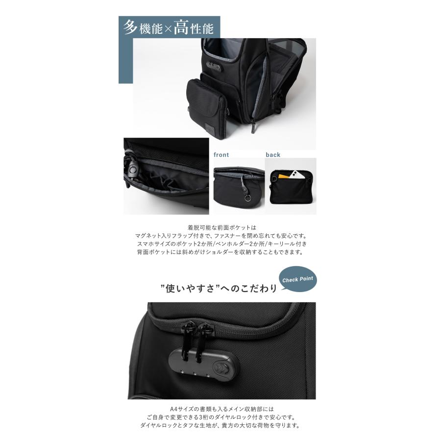 SIMCLEAR（シムクリア） リュック A4 16インチPC サコッシュ付き
