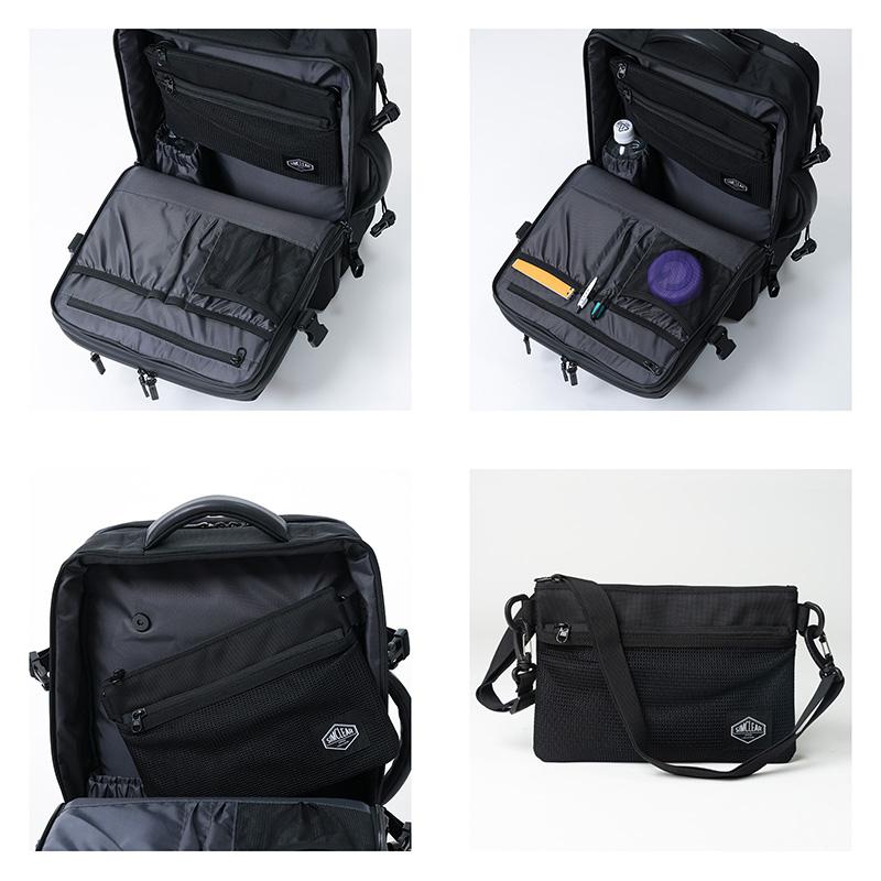 シムクリア リュック A4 拡張 サコッシュ付き ツナグバッグ TSB13 TSUNAGU BAG SQUARE Expandable SIMCLEAR 2WAY ブリーフケース ビジネスバッグの画像