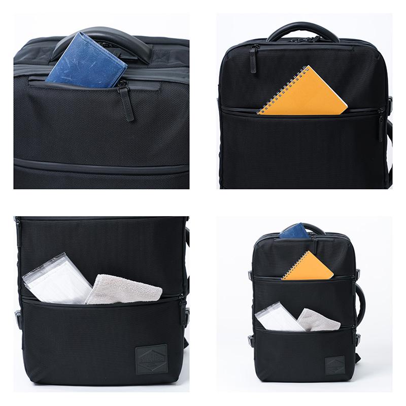 シムクリア リュック A4 拡張 サコッシュ付き ツナグバッグ TSB13 TSUNAGU BAG SQUARE Expandable SIMCLEAR 2WAY ブリーフケース ビジネスバッグの画像