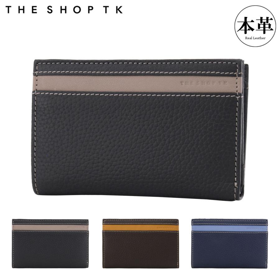 新品未使用！韓国ブランド　本革　メンズ2つ折り財布 THE SHOP TK ザ・ショップ・ティーケー 二つ折り財布 ミドルウォレット