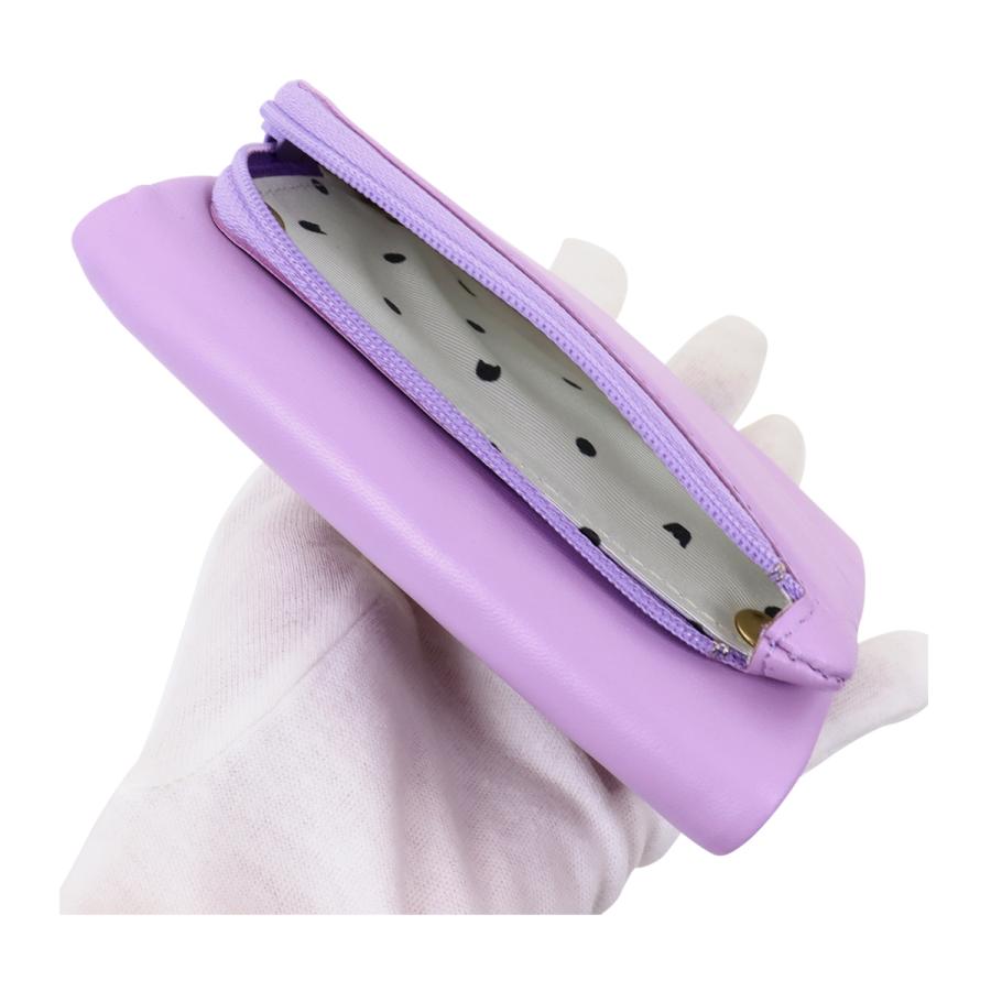 ニャン　新品未使用ツモリチサト　ラベンダー ツモリチサト キャリー 二つ折り財布 本革 tsumori chisato CARRY
