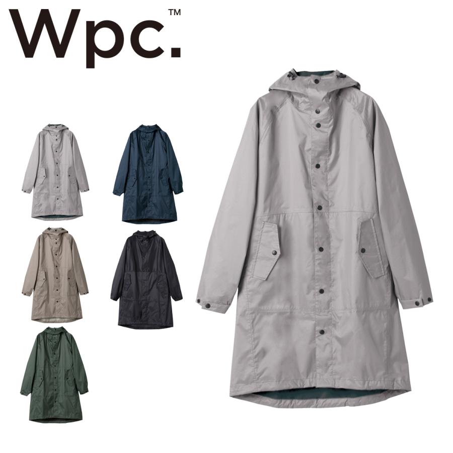Wpc レインコート モッズ 浸水防止 晴雨兼用 レディース 撥水 シンプル 国産品 レインウェア カジュアル 無地 R 1105