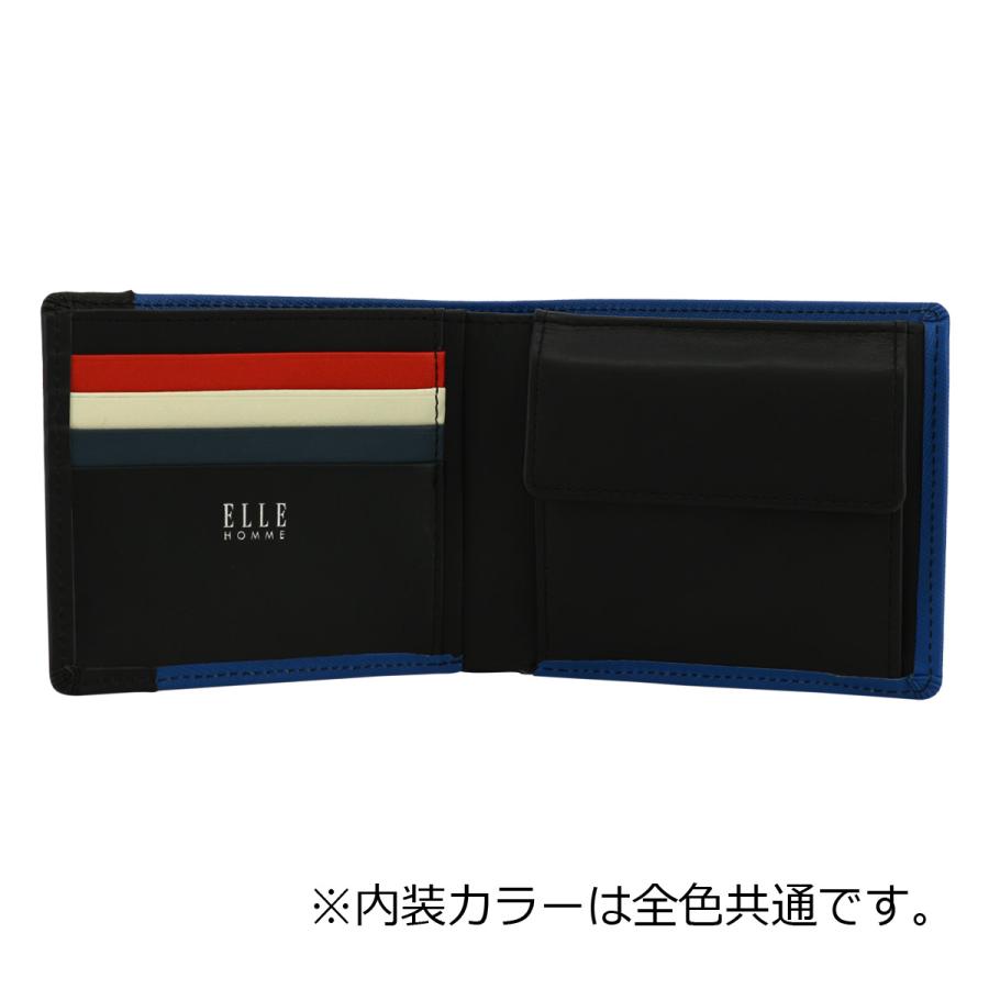 ELLE HOMME（エルオム） 二つ折り財布 本革 マルセイユ XP36185 ELLE