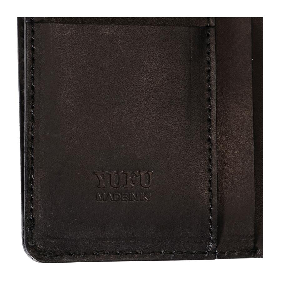 YUFU（ユフ） 二つ折り財布 牛革 フラップ メンズ レディース 日本製