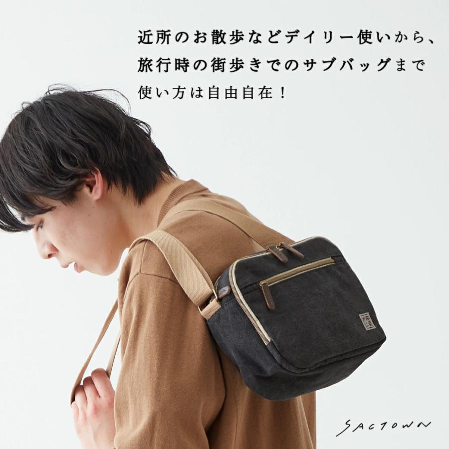 帆布工房 ショルダーバッグ レディース メンズ 小さめ 軽量 斜め掛け