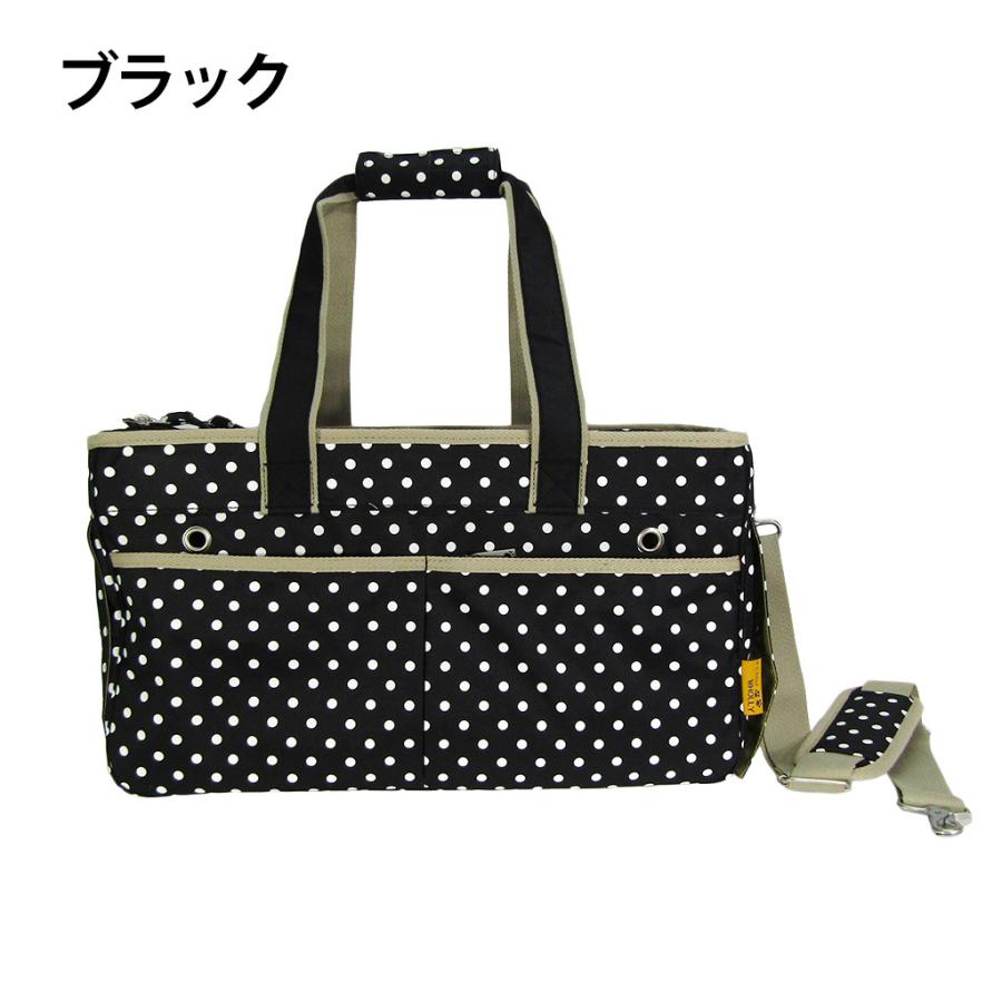飛び出し防止ベルト付き 2WAYペットキャリーバッグ PE51 [Pet Field ペットフィールド] ドット柄 イヌ ネコ 動物_2
