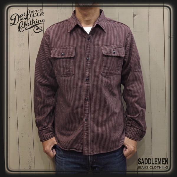 DELUXEWARE（デラックスウエア） ヒッコリーネルシャツ : SADDLEMEN