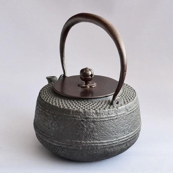 鉄瓶　茶道具　肩霰 鉄瓶　_3