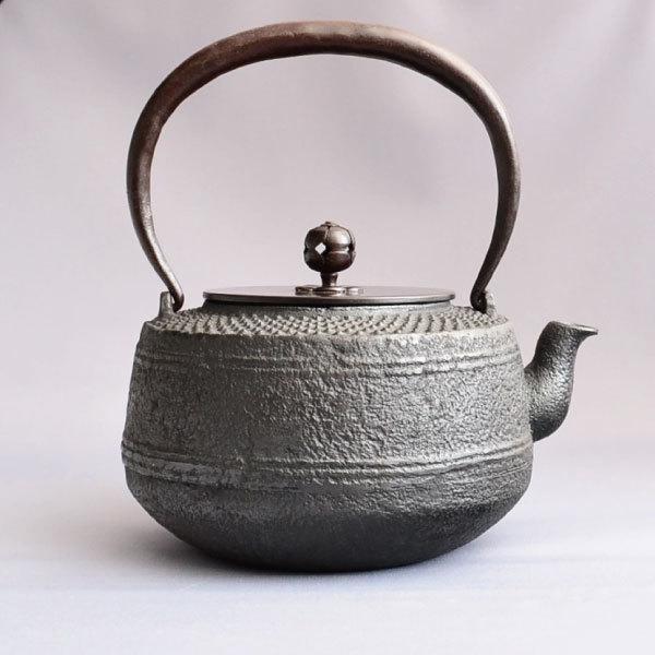 鉄瓶　茶道具　肩霰 鉄瓶　_4