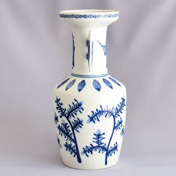 花入 茶道具 西尾瑞豊 作 染付 高砂花入 :hana-003:茶道具専門店 (有