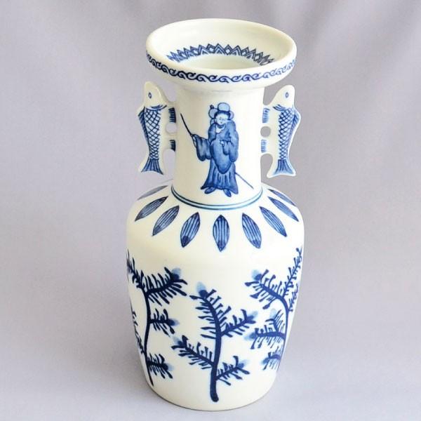 花入 茶道具 西尾瑞豊 作 染付 高砂花入 :hana-003:茶道具専門店 (有