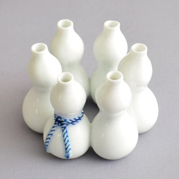 蓋置 茶道具 横石嘉助 作 白磁六瓢蓋置 : 茶道具専門店 (有)菊池商店