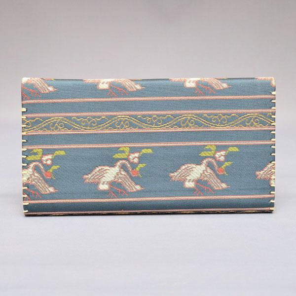 袱紗挟み 茶道具 三つ折帛紗挟み(正絹) 西陣織 雲鶴段紋 女性用