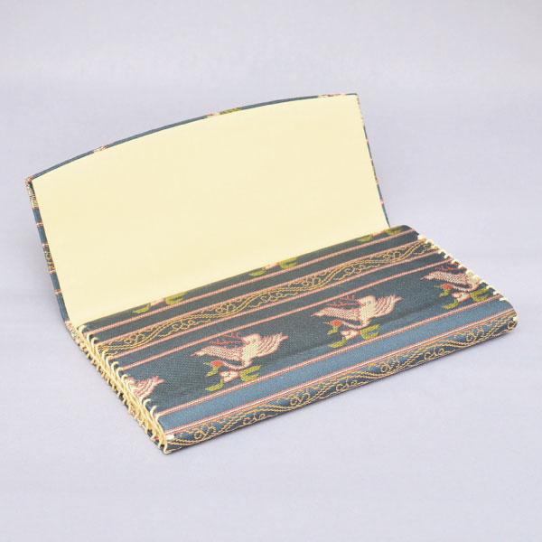 袱紗挟み 茶道具 三つ折帛紗挟み(正絹) 西陣織 雲鶴段紋 女性用