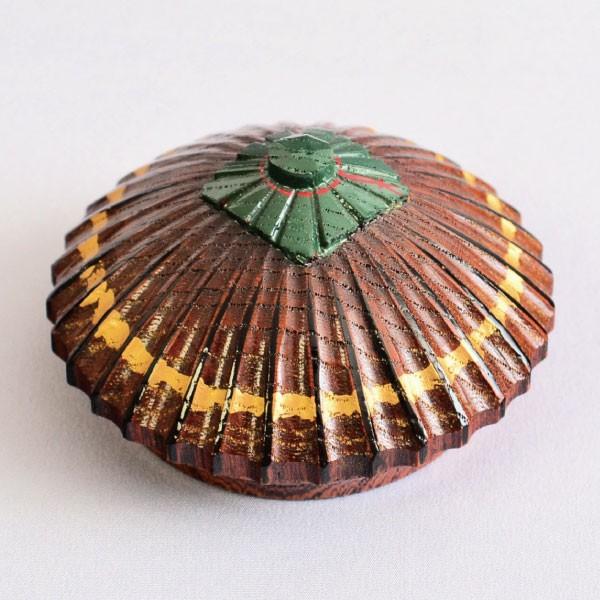 傘香合 雅孝作 共箱 茶道具 香合 茶道具 石津外記 作 欅摺漆 唐傘香合 : 茶道具専門店 (有)菊池