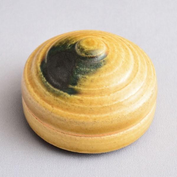 香合 茶道具 秀泉 作 黄瀬戸根太香合 : 茶道具専門店 (有)菊池商店