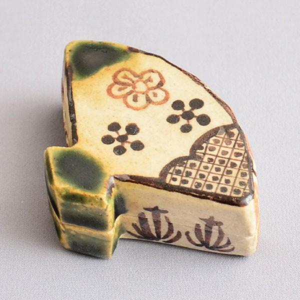 茶道具　扇面絵羽子板香合 茶道具 扇面絵羽子板香合